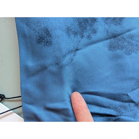 Defect New Reformation Ciana Satin Maxi Dress US 4 Fantasy Blue Floral #3B514 - Picture 10 of 15